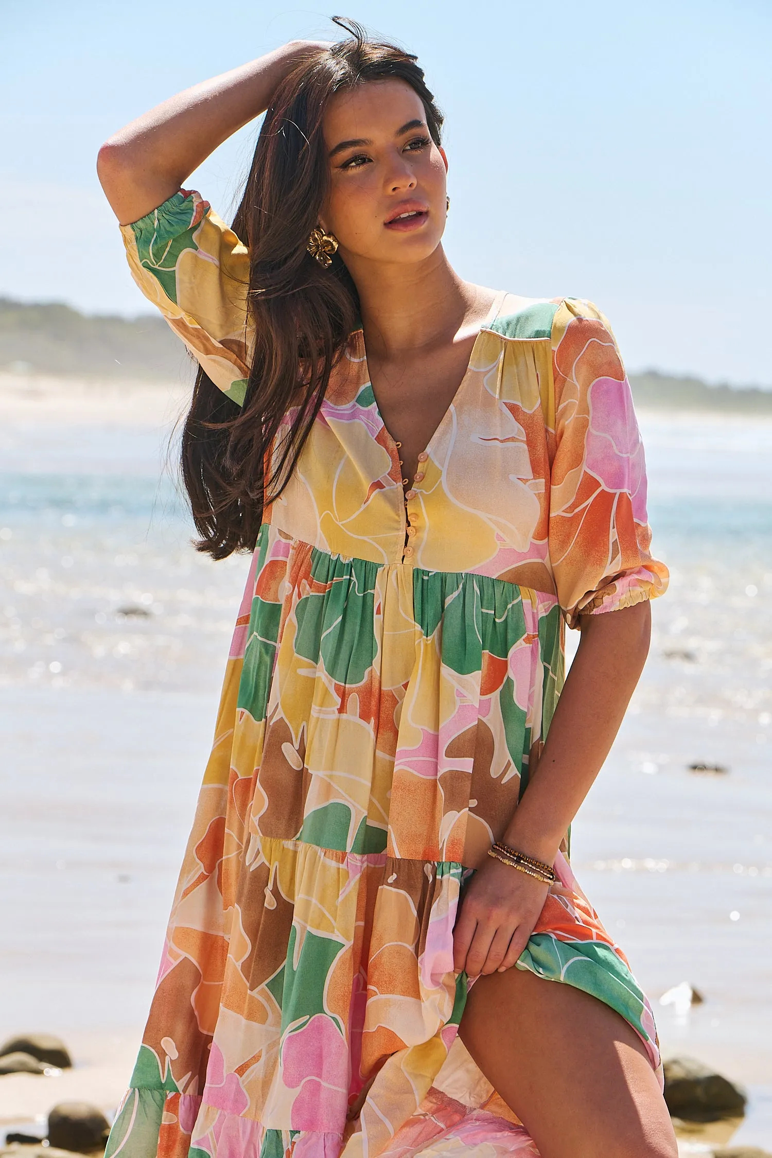 Tallulah Print Eve Midi sold by Lilac and Mila product image thumbnail 4