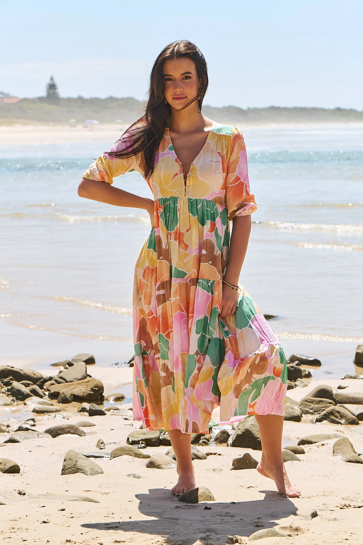 Tallulah Print Eve Midi sold by Lilac and Mila product image thumbnail 2