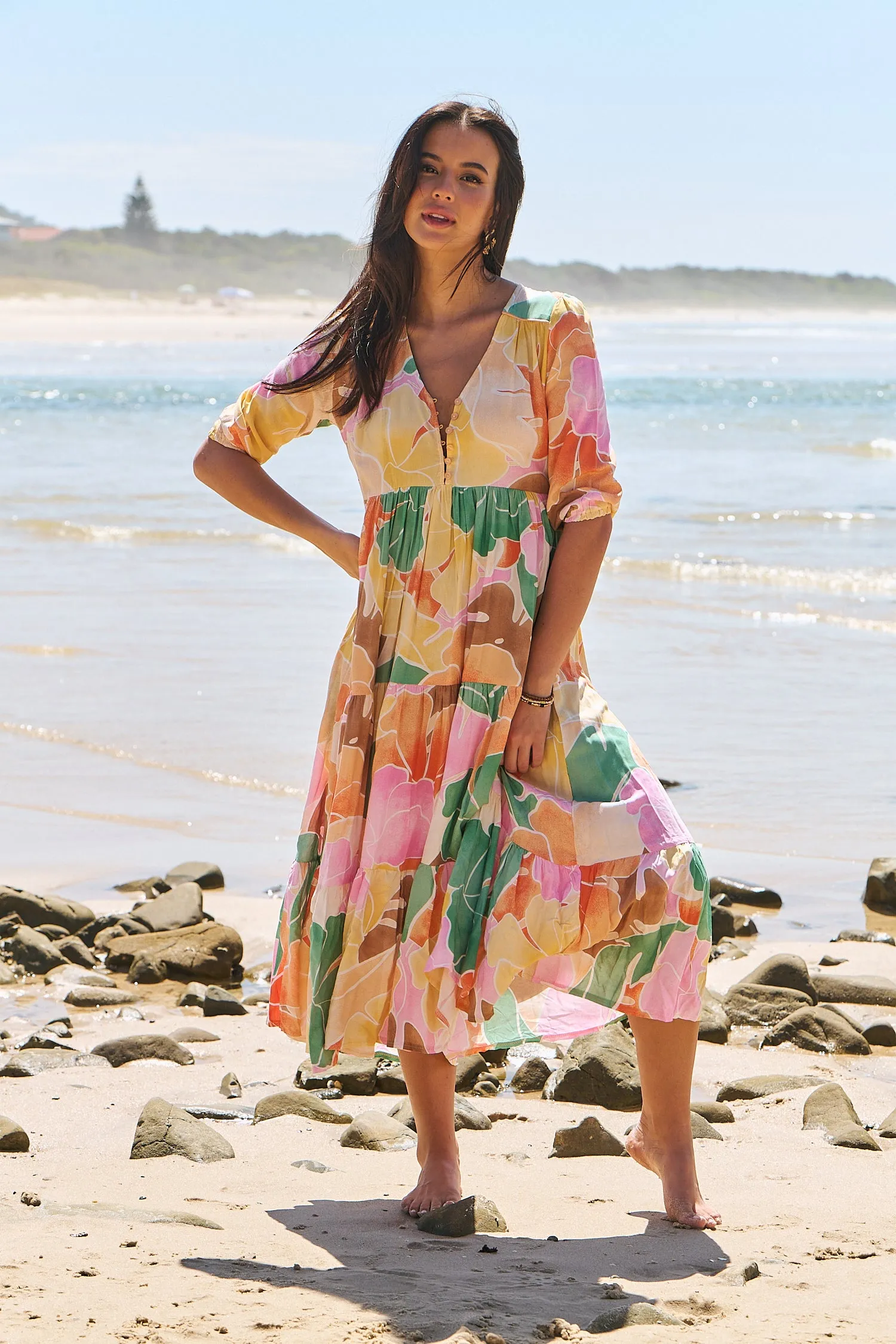 Tallulah Print Eve Midi sold by Lilac and Mila