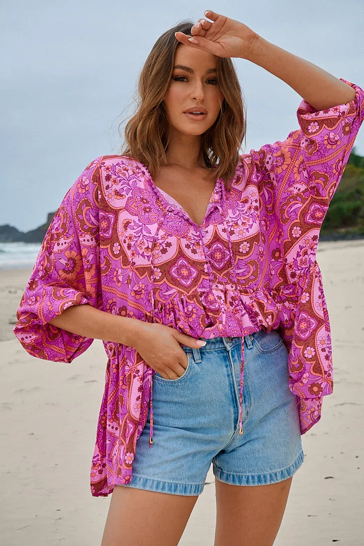 Cosmic Print Chloe Top sold by Lilac and Mila product image thumbnail 3