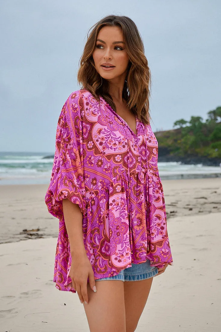 Cosmic Print Chloe Top sold by Lilac and Mila product image thumbnail 4