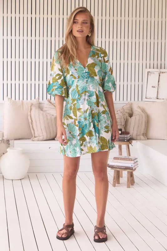 Amaya Print Lenni Mini Dress sold by Lilac and Mila