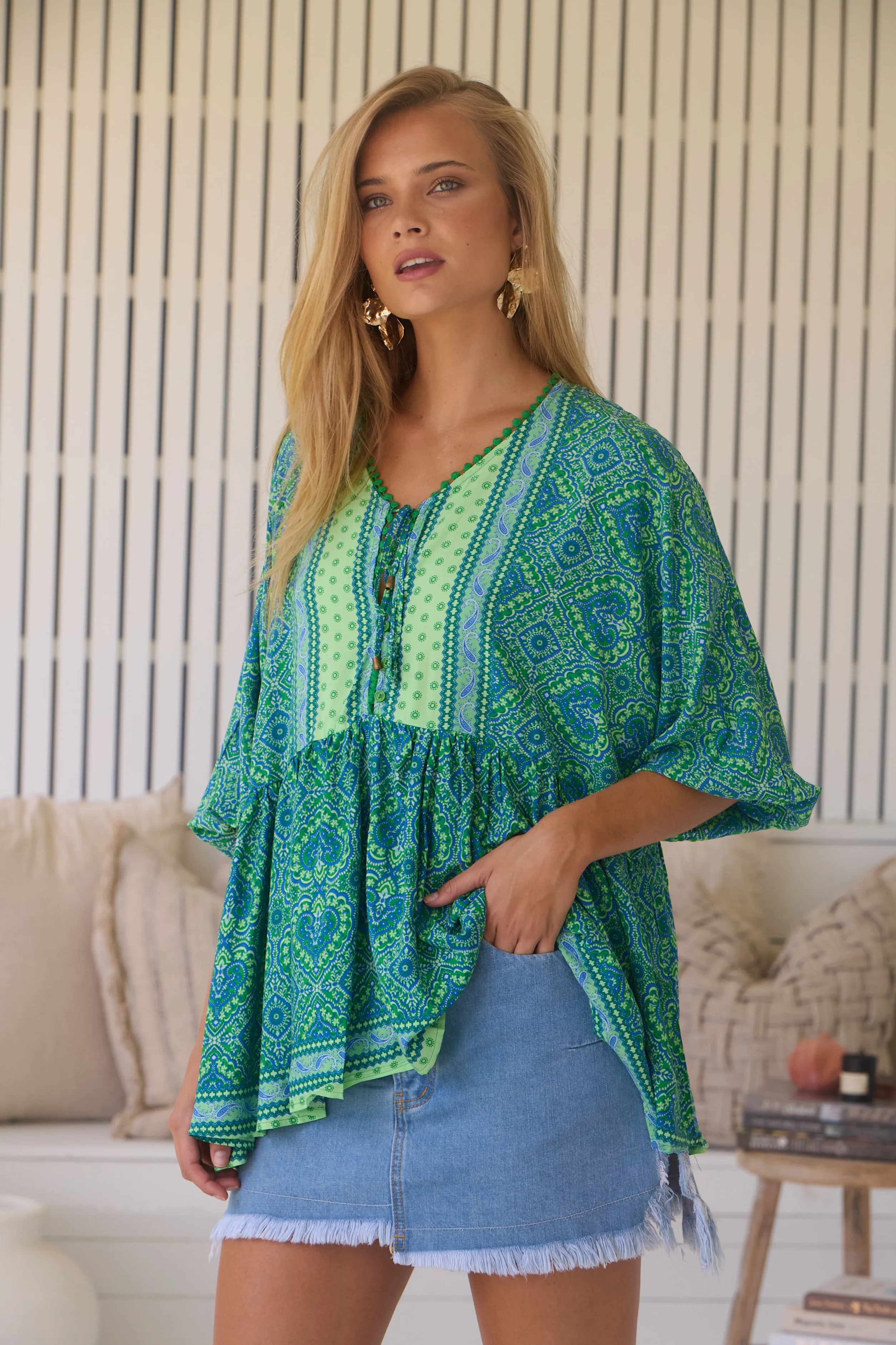 Tranquility Print Chloe Top sold by Lilac and Mila product image thumbnail 2