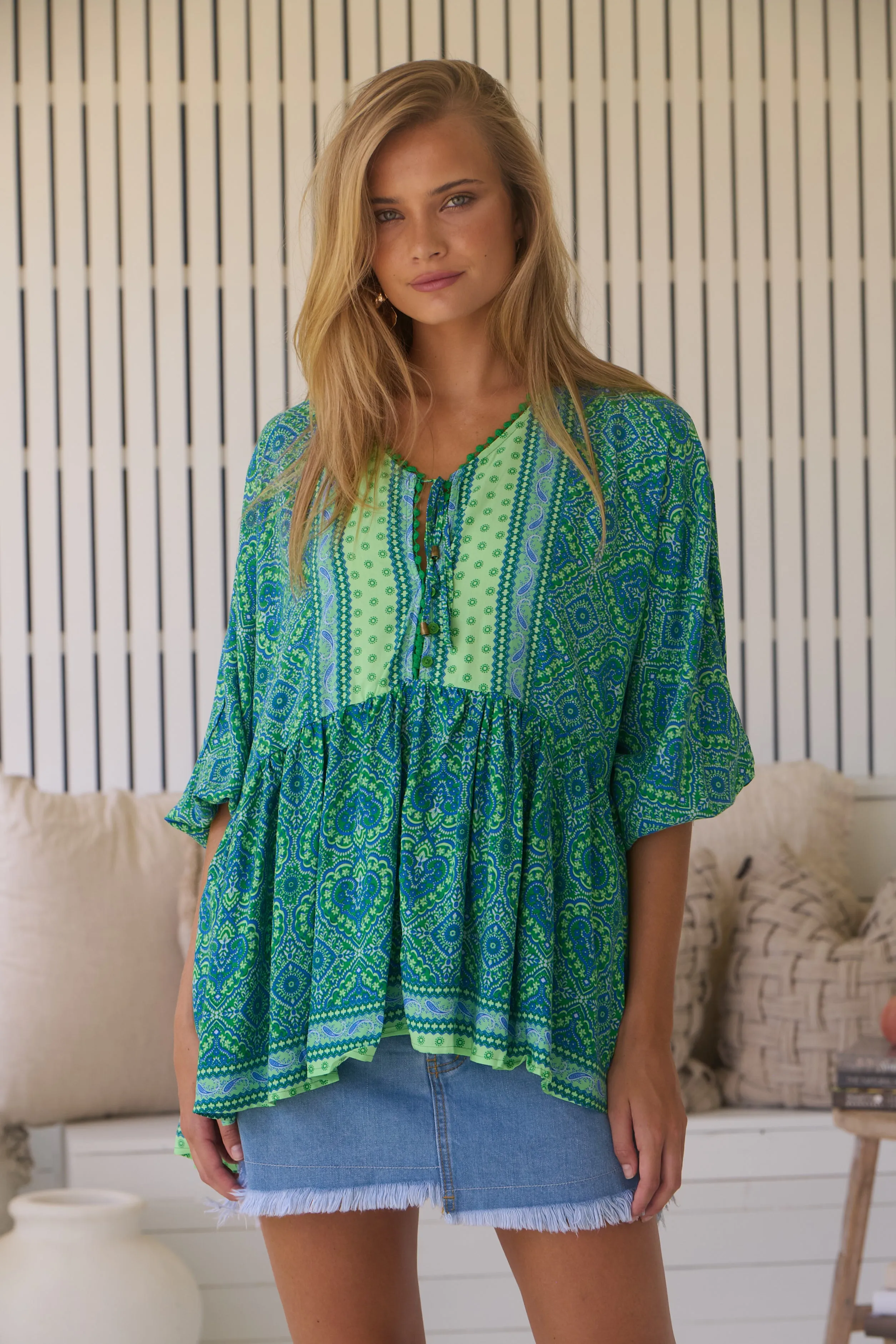 Tranquility Print Chloe Top sold by Lilac and Mila product image thumbnail 3