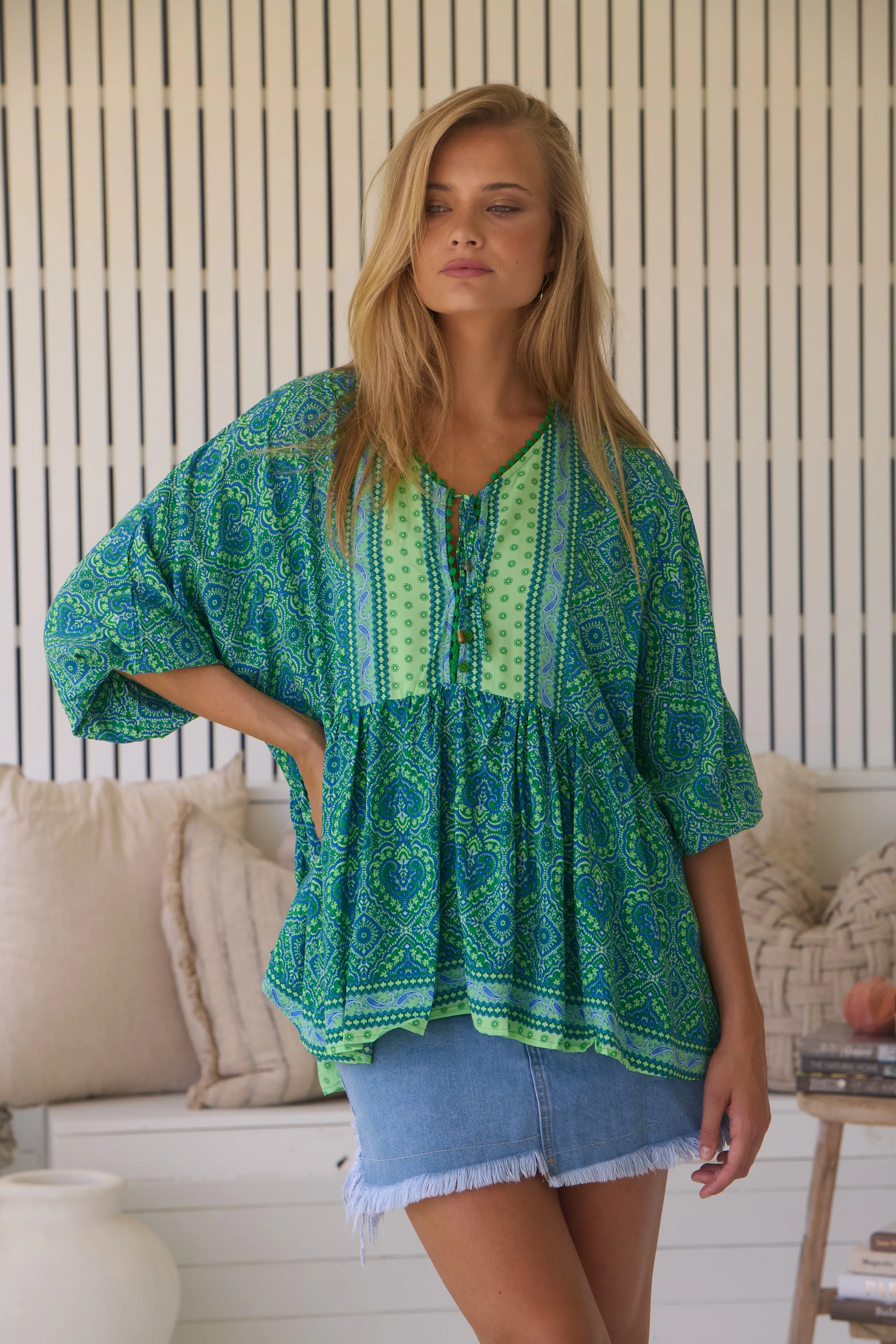 Tranquility Print Chloe Top sold by Lilac and Mila product image thumbnail 5