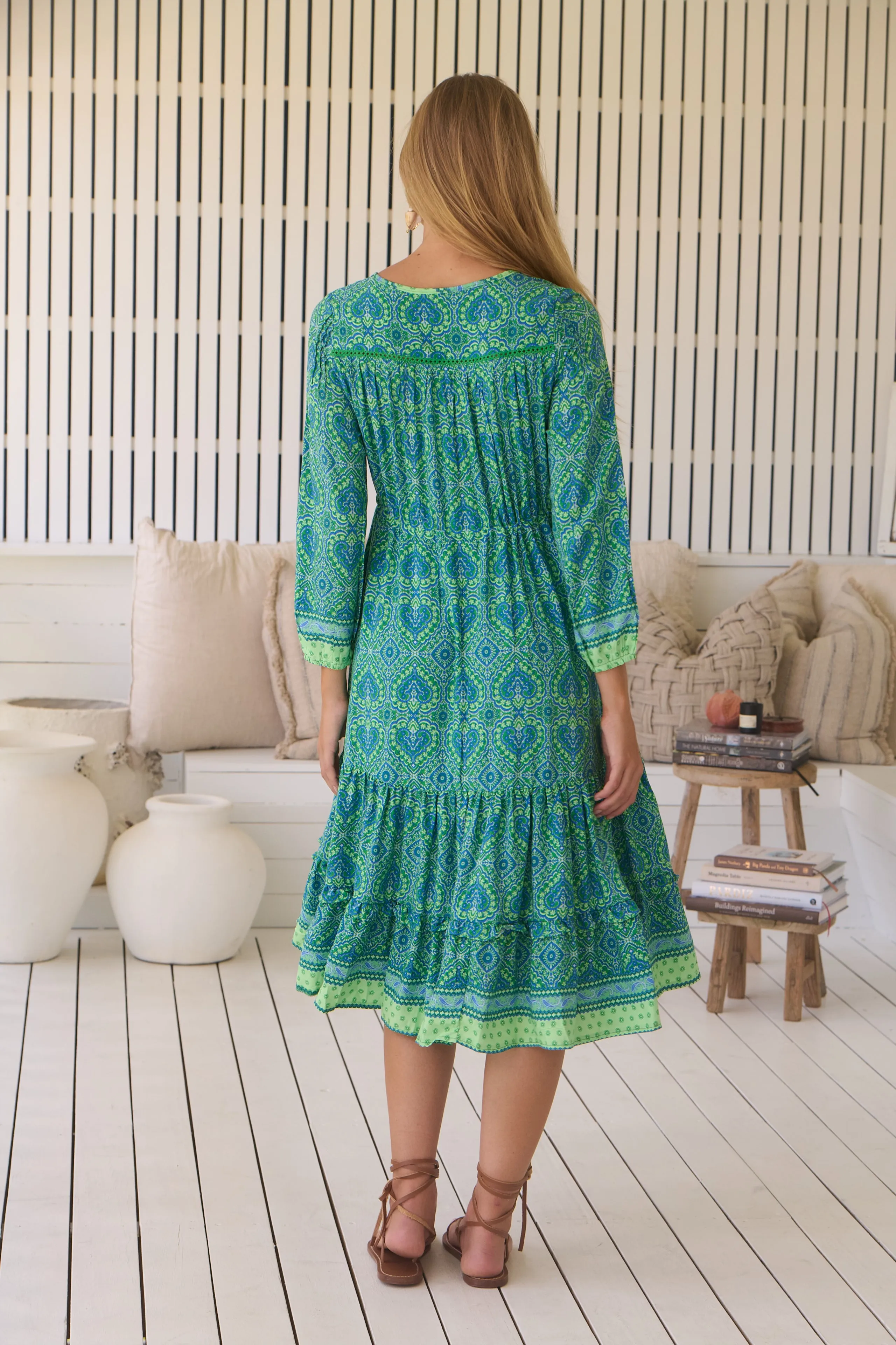 Tranquility Print Olly Midi Dress sold by Lilac and Mila product image thumbnail 3