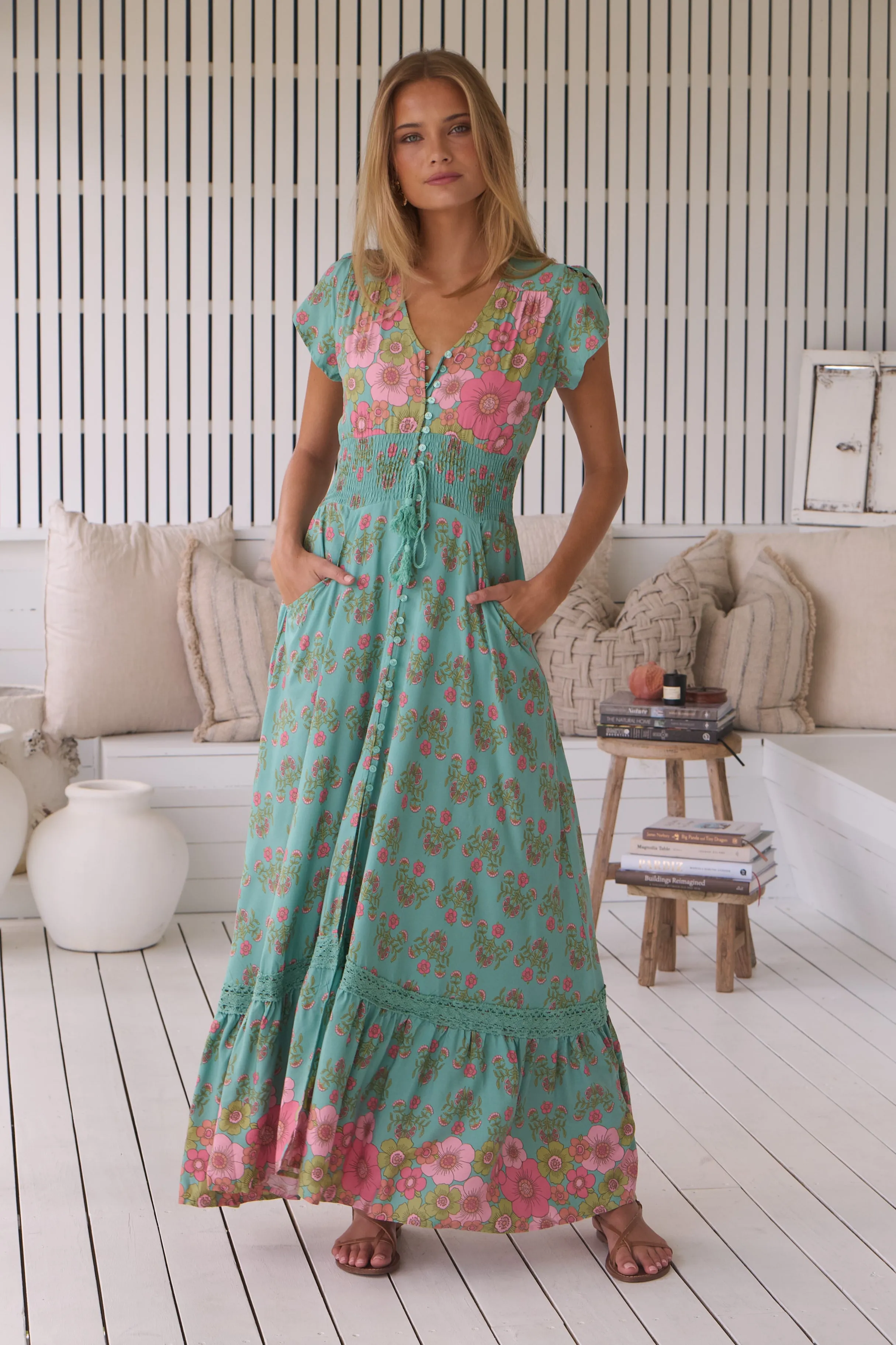 Meadowland Print Romi Maxi Dress sold by Lilac and Mila product image thumbnail 5