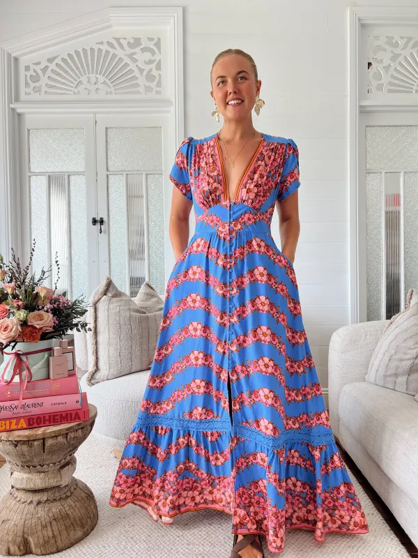 Little Flowers Print Tabitha Maxi Dress sold by Lilac and Mila