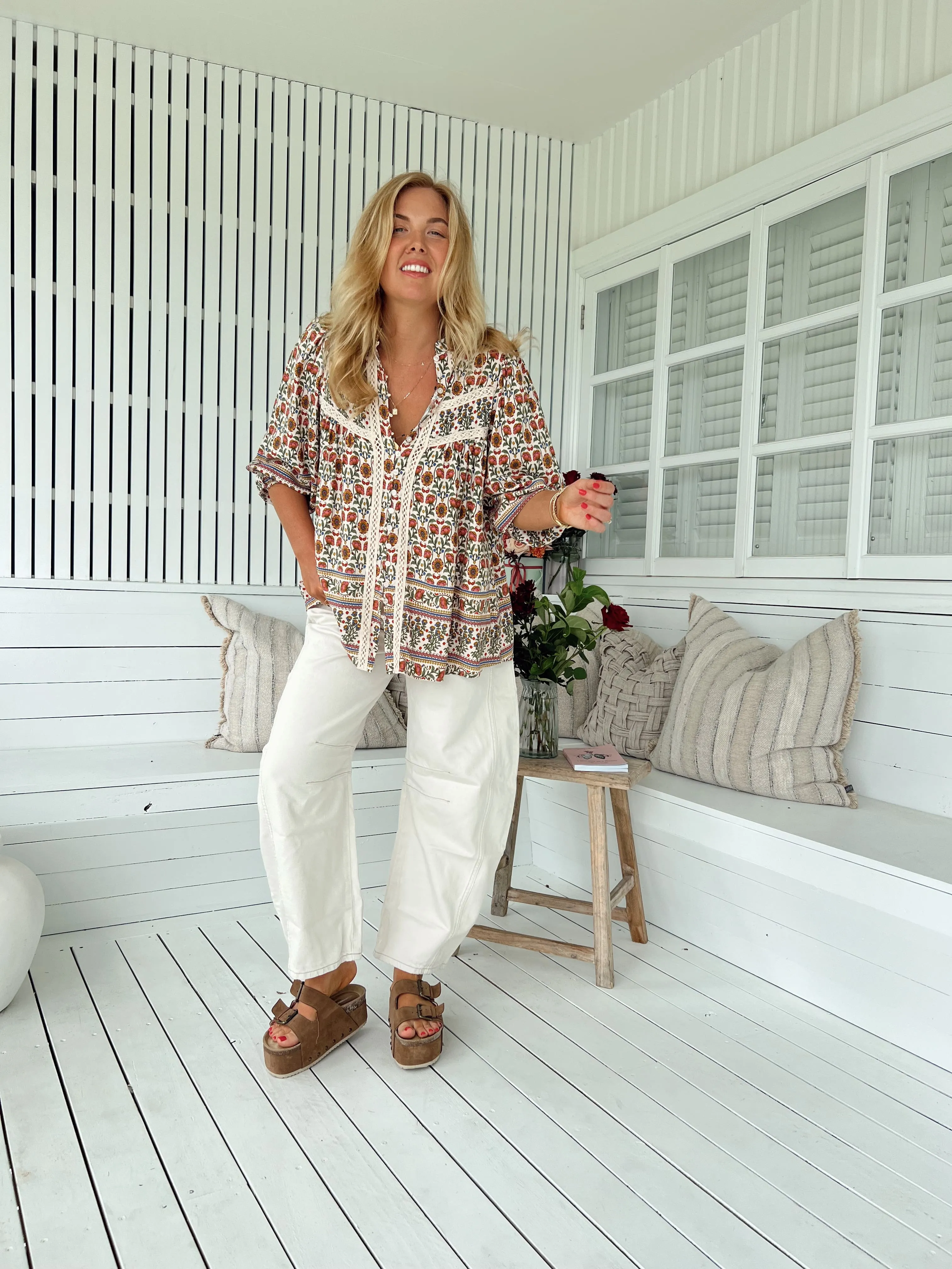 Harlowe Print Bee Blouse sold by Lilac and Mila product image thumbnail 2