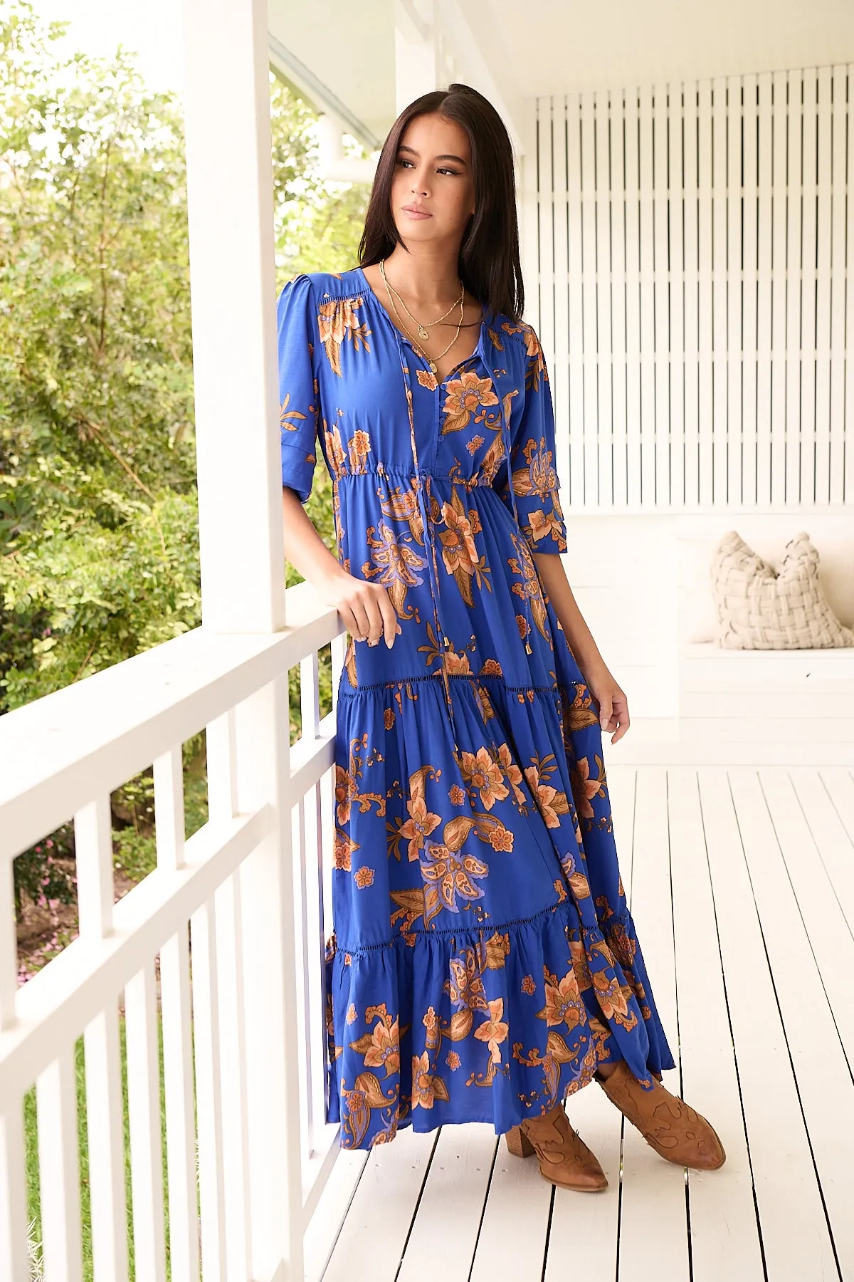 Maribella Print Mariana Maxi sold by Lilac and Mila product image thumbnail 5