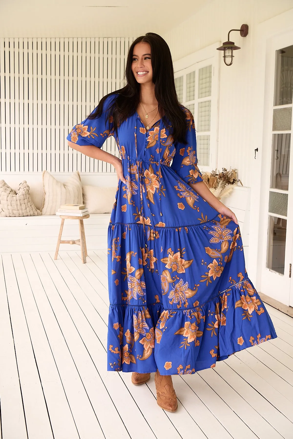 Maribella Print Mariana Maxi sold by Lilac and Mila product image thumbnail 3