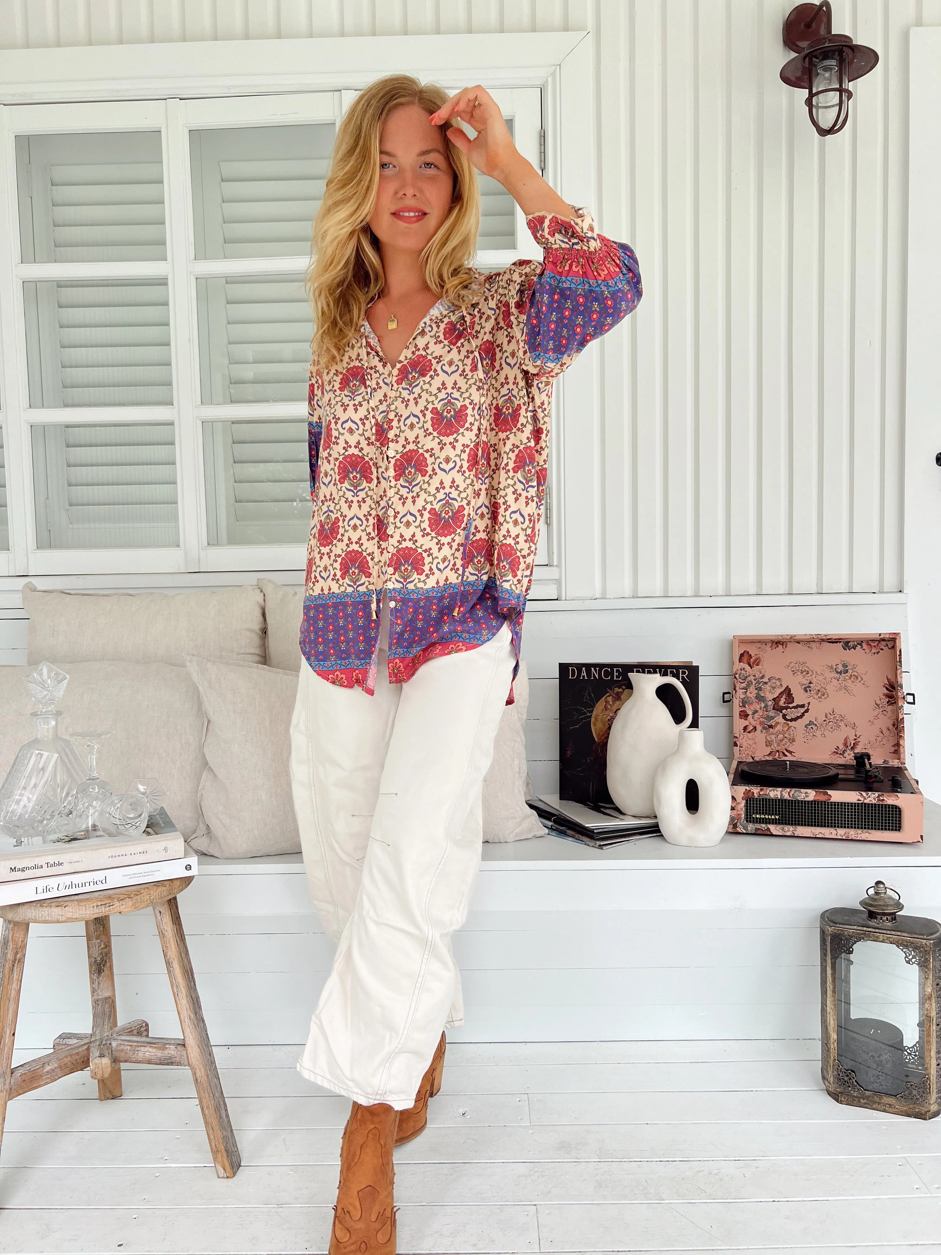 Bohemia Print Mason Blouse sold by Lilac and Mila product image thumbnail 3