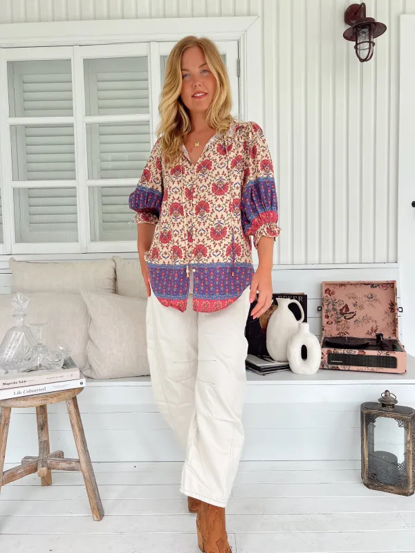 Bohemia Print Mason Blouse sold by Lilac and Mila