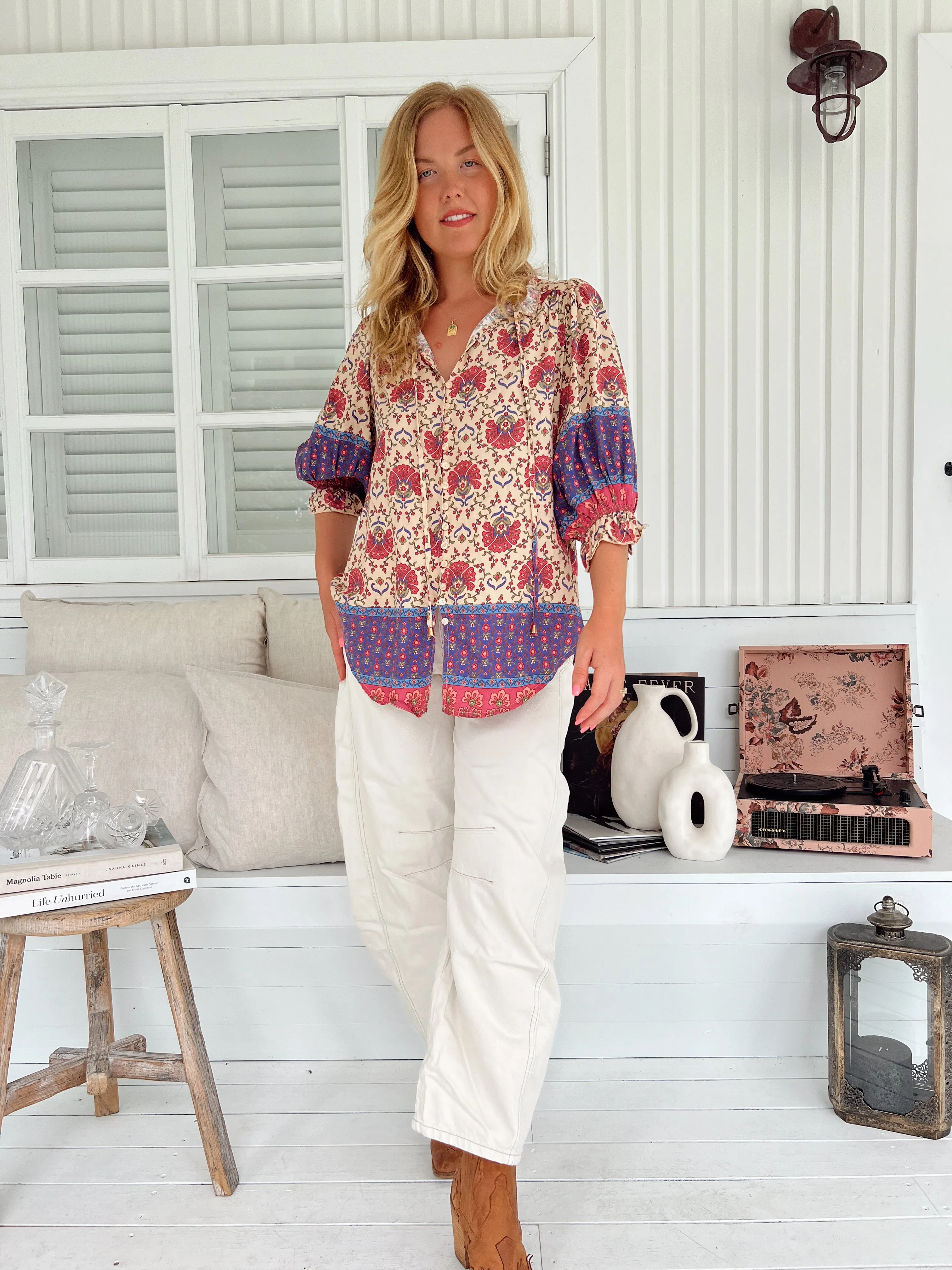 Bohemia Print Mason Blouse sold by Lilac and Mila