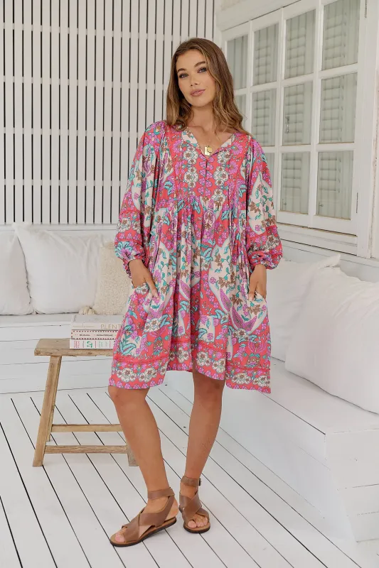 Daiquiri Print Adela Midi Dress sold by Lilac and Mila