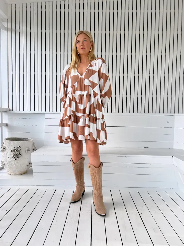 Boston Print Soul Mini Dress sold by Lilac and Mila