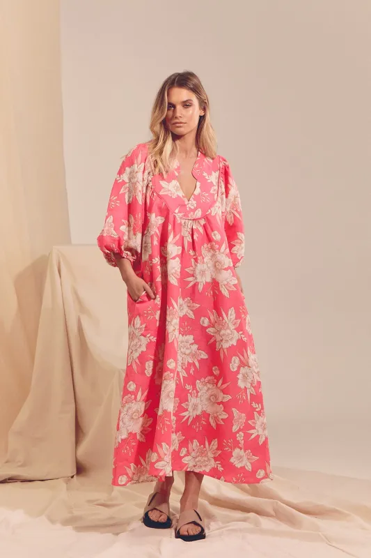 Linen Island Dahlia Boheme Midi sold by Lilac and Mila