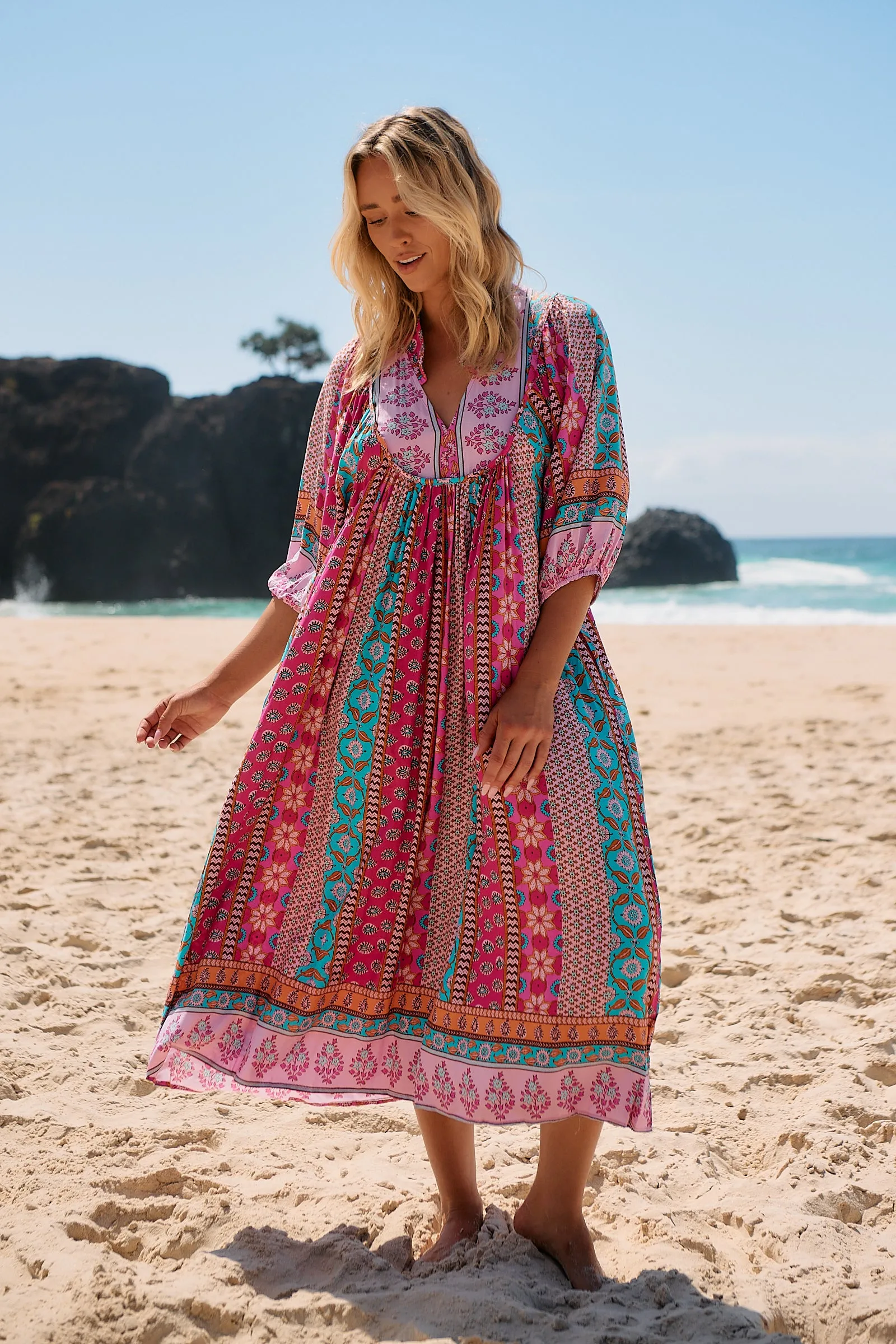 Cedella Print Boheme Midi sold by Lilac and Mila