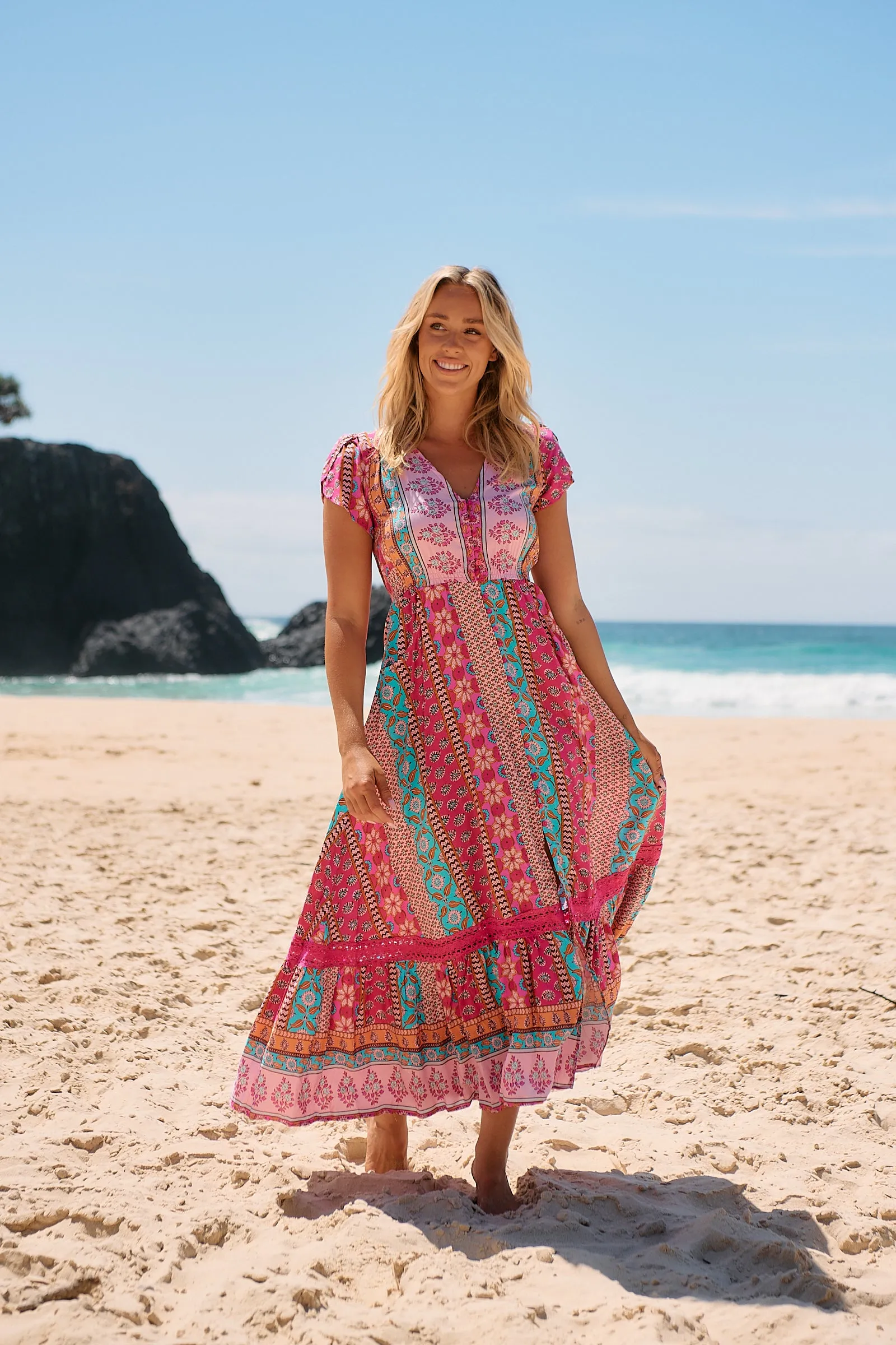 Cedella Print Carmen Maxi sold by Lilac and Mila product image thumbnail 5