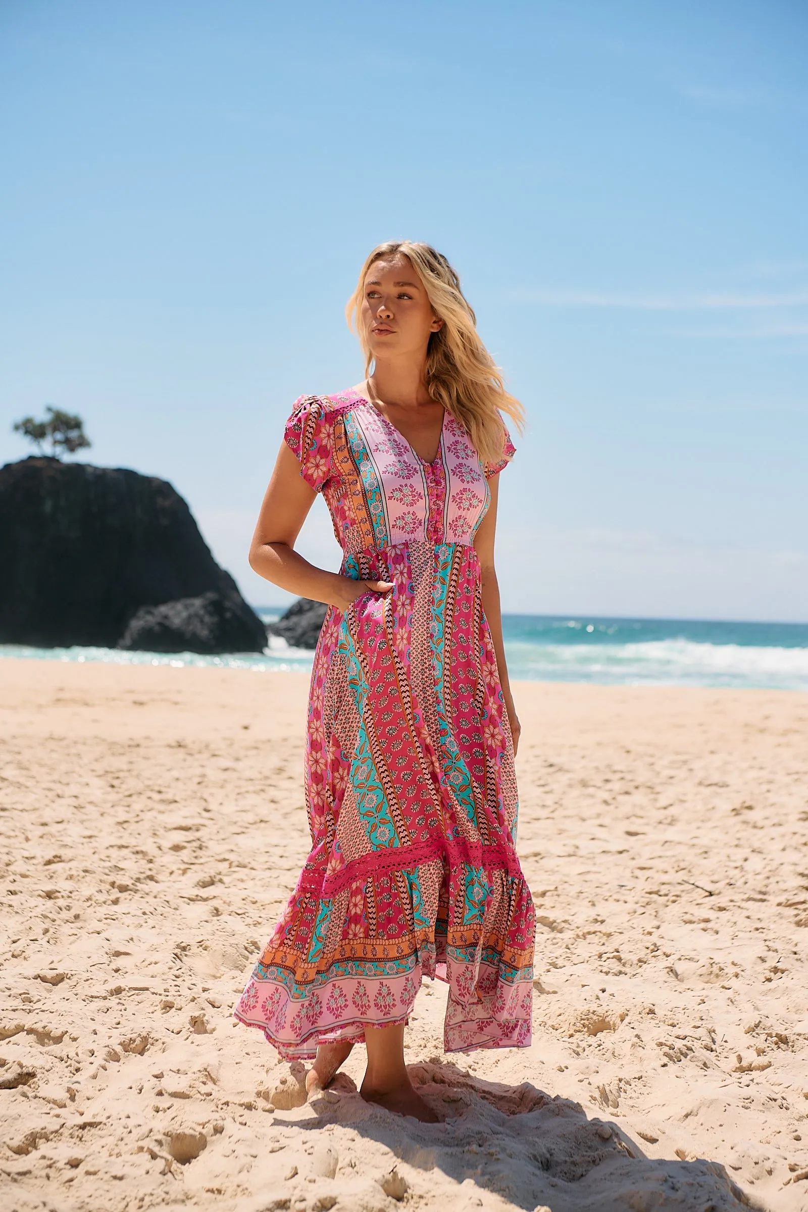 Cedella Print Carmen Maxi sold by Lilac and Mila product image thumbnail 3