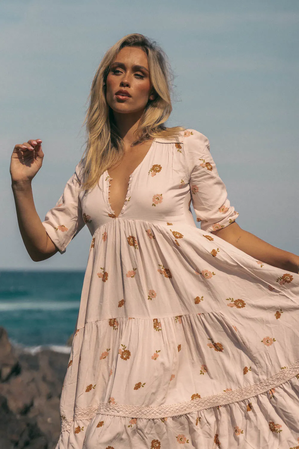 Vintage Sol Print Eve Lace Midi sold by Lilac and Mila product image thumbnail 2