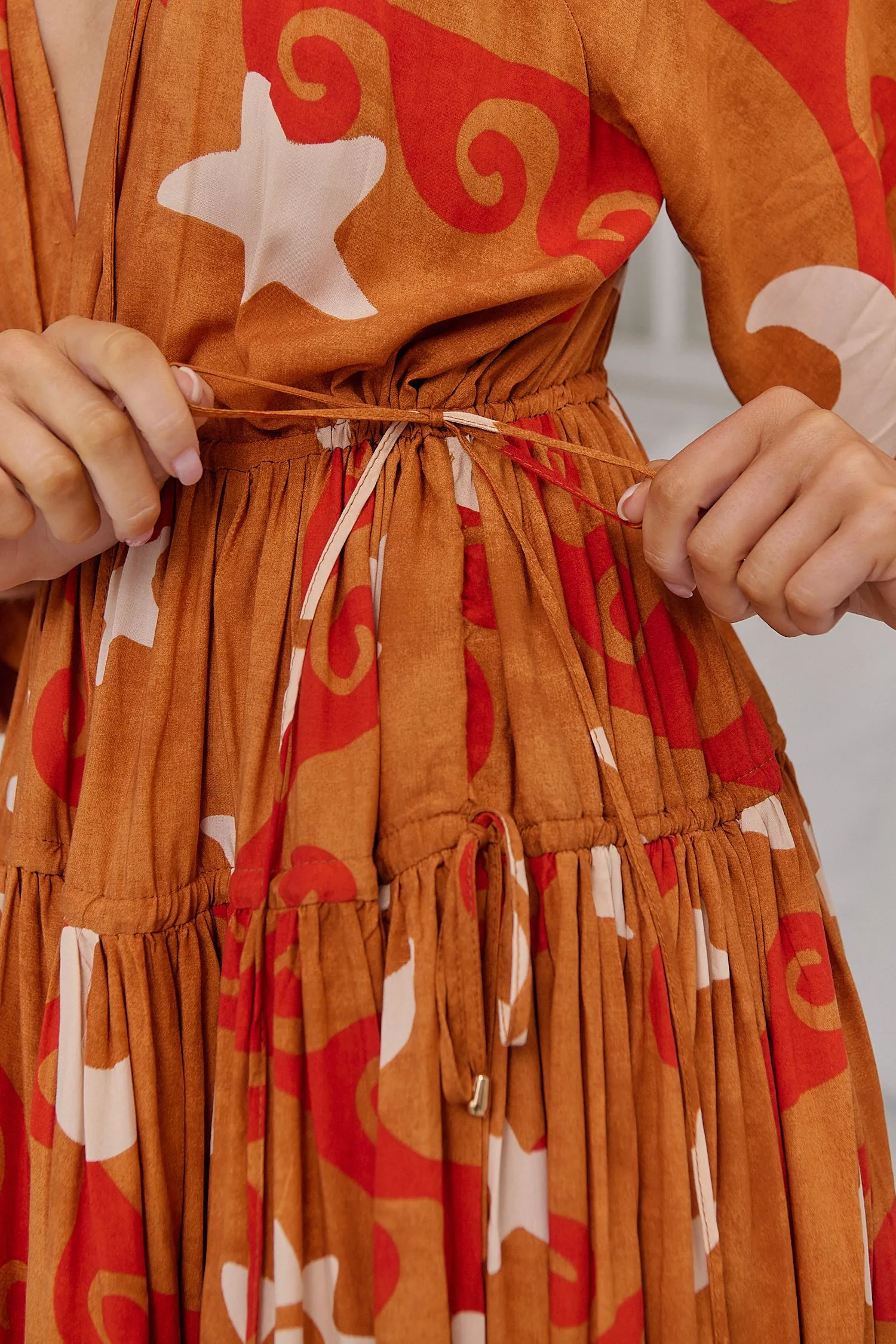 Sina Print Wilde Midi Dress sold by Lilac and Mila product image thumbnail 3