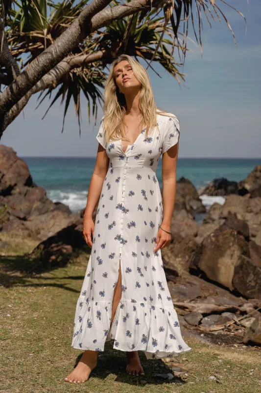 Juneberry Print Bloom Maxi Dress sold by Lilac and Mila