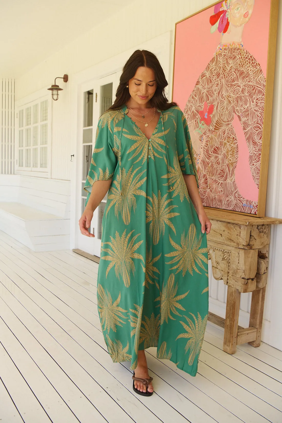Island luxe Print Bree Maxi sold by Lilac and Mila product image thumbnail 4