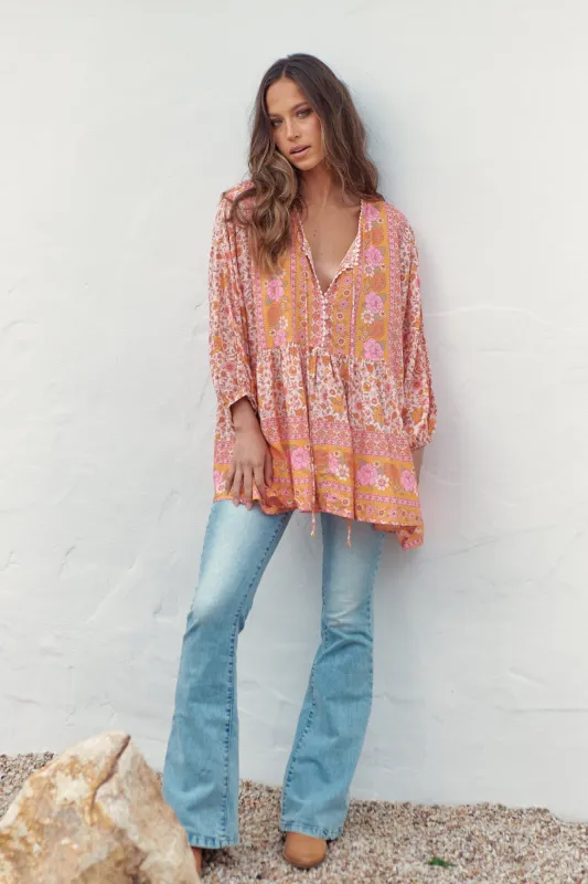 Amor Print Chloe Top sold by Lilac and Mila