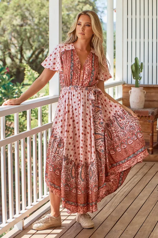Rose Quartz Print Taurus Maxi made by Lilac and Mila