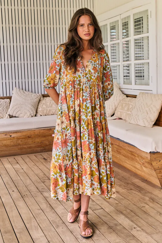 Mimosa Print Eve Dress sold by Lilac and Mila