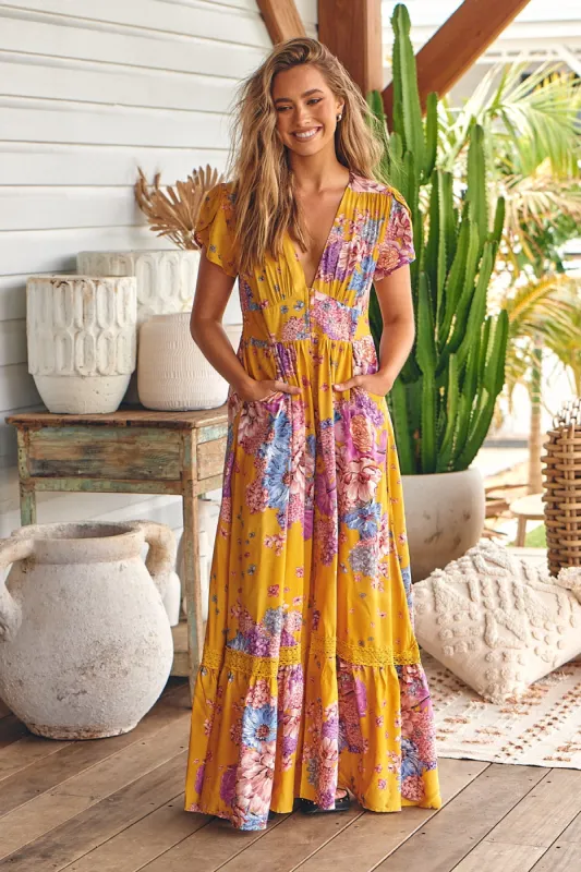 Sumaya Print Tabitha Maxi Dress sold by Lilac and Mila