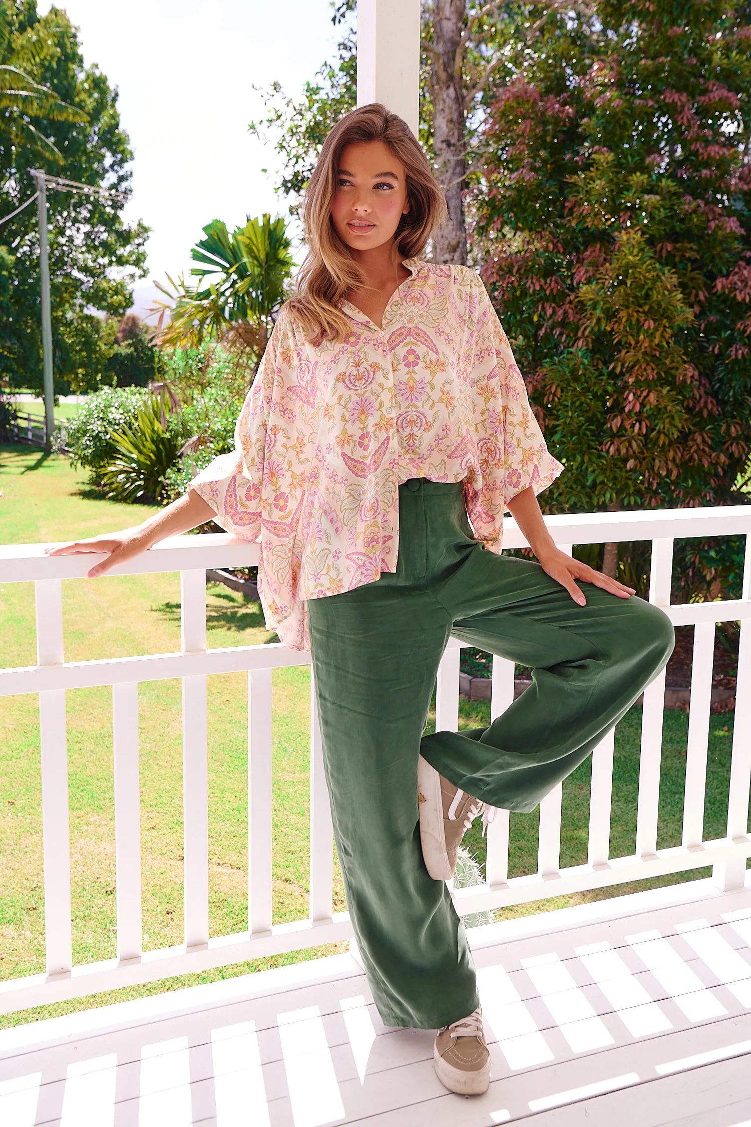 Lily Vine Peony Shirt sold by Lilac and Mila