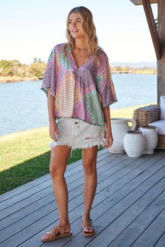 Lavender Haze Print Gabriella Top sold by Lilac and Mila