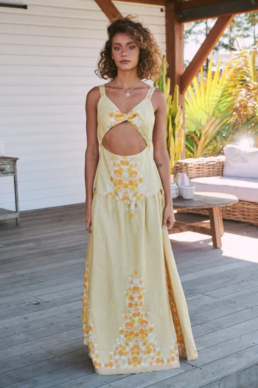 Daylilies Print Bianca Maxi Dress made by Lilac and Mila