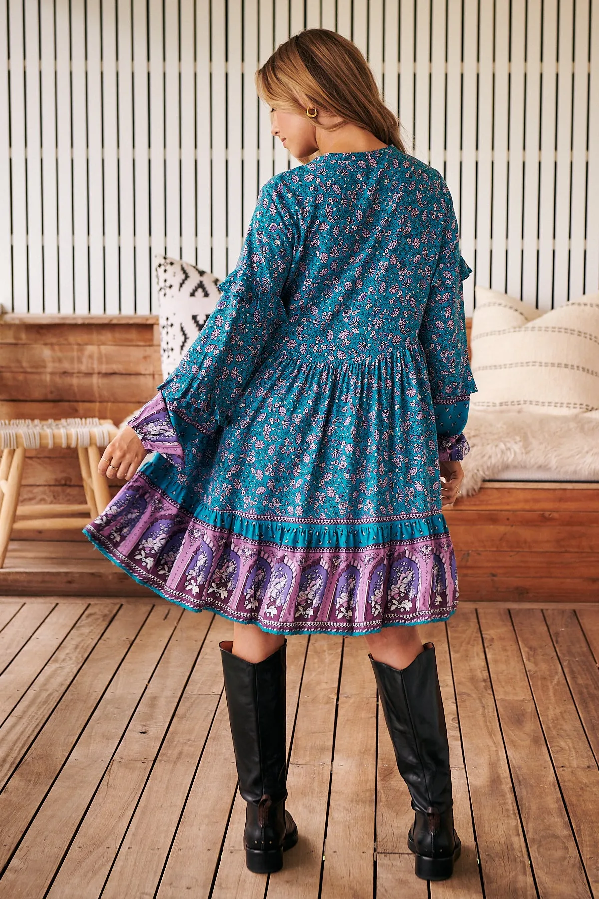 Lottie Print Fey Mini Dress sold by Lilac and Mila product image thumbnail 4