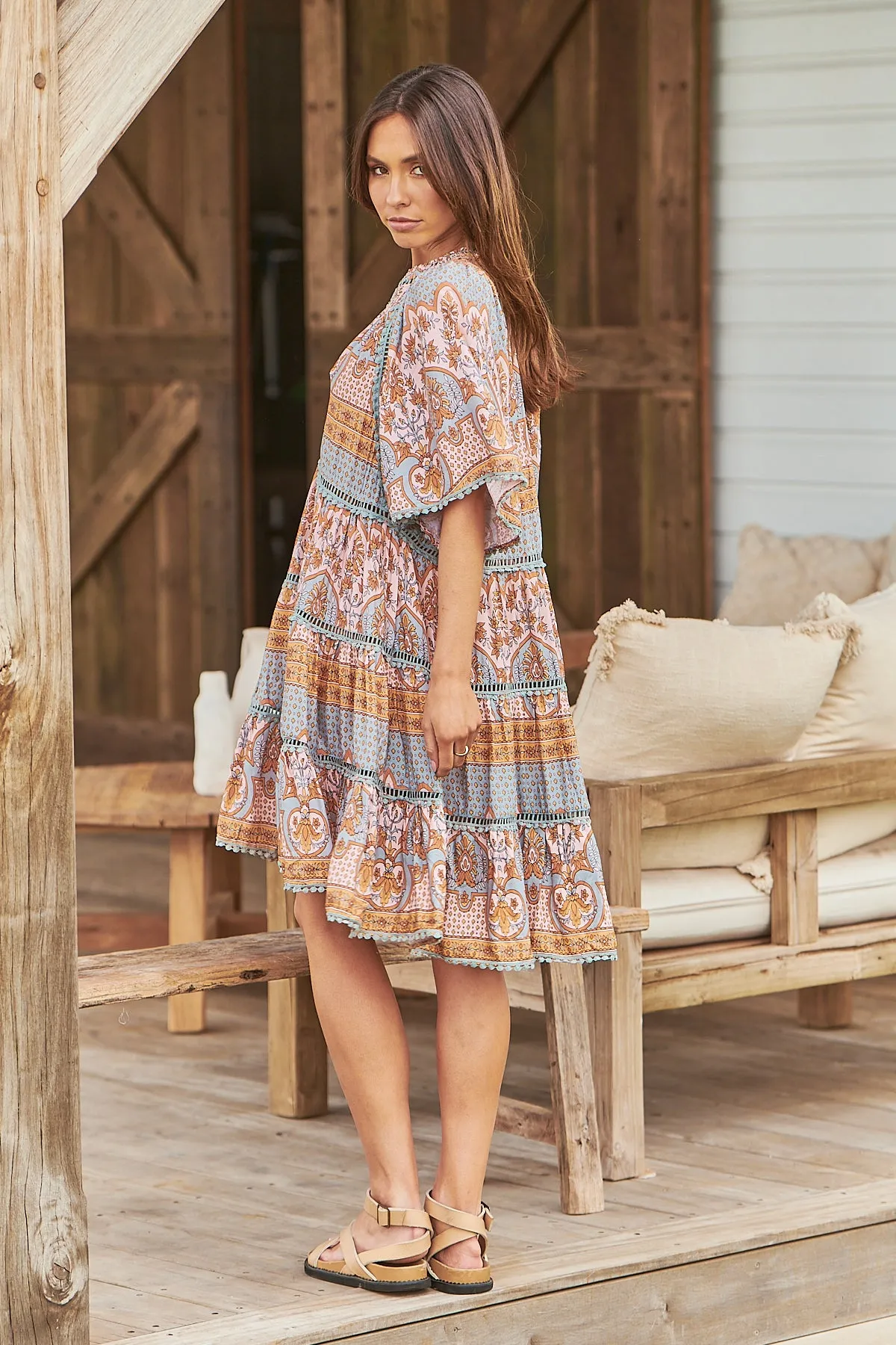 Odessa Print Coco Mini Dress sold by Lilac and Mila product image thumbnail 3