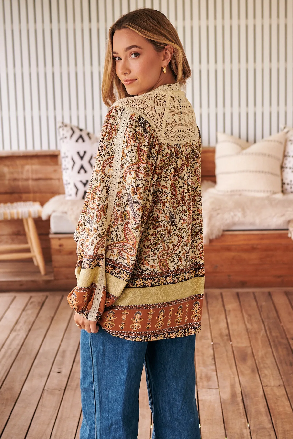 Oakie Print Florence Blouse sold by Lilac and Mila product image thumbnail 5