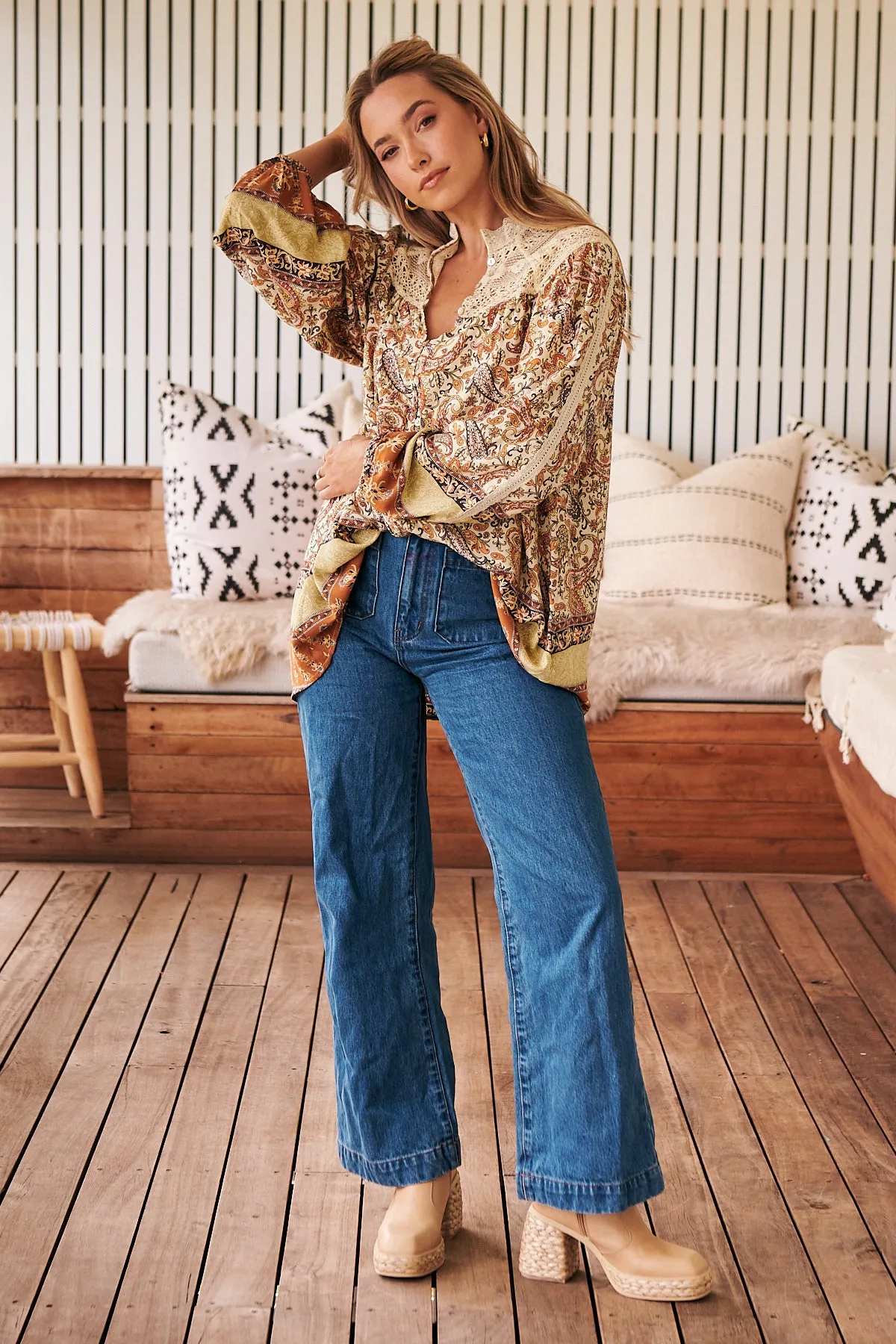 Oakie Print Florence Blouse sold by Lilac and Mila product image thumbnail 2