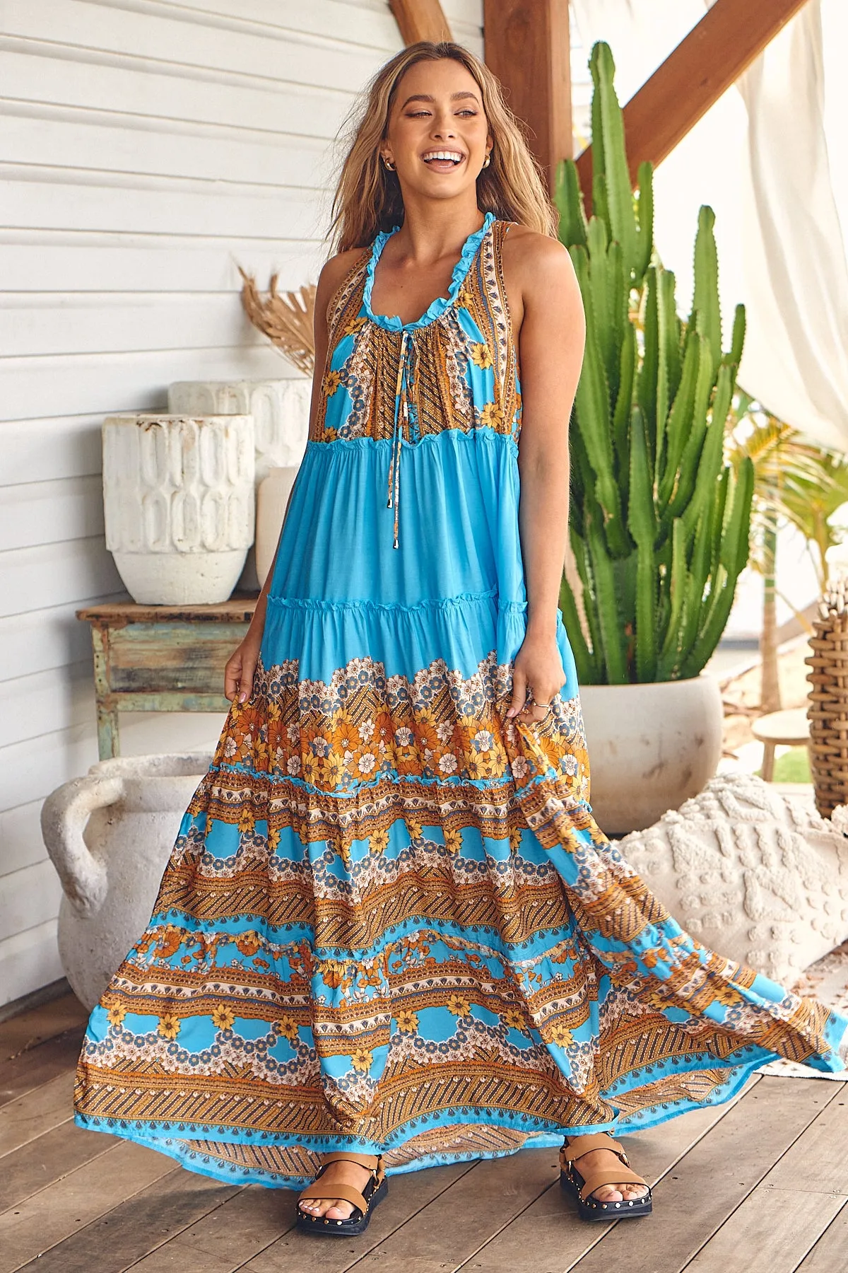 Dreams Print Erryn Maxi Dress sold by Lilac and Mila