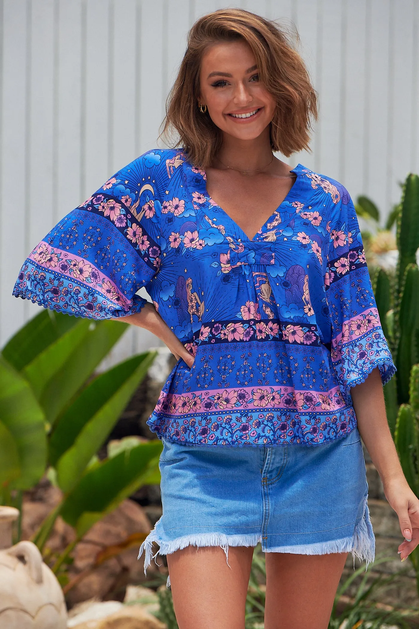 Soleil Print Gabriella Top sold by Lilac and Mila product image thumbnail 5
