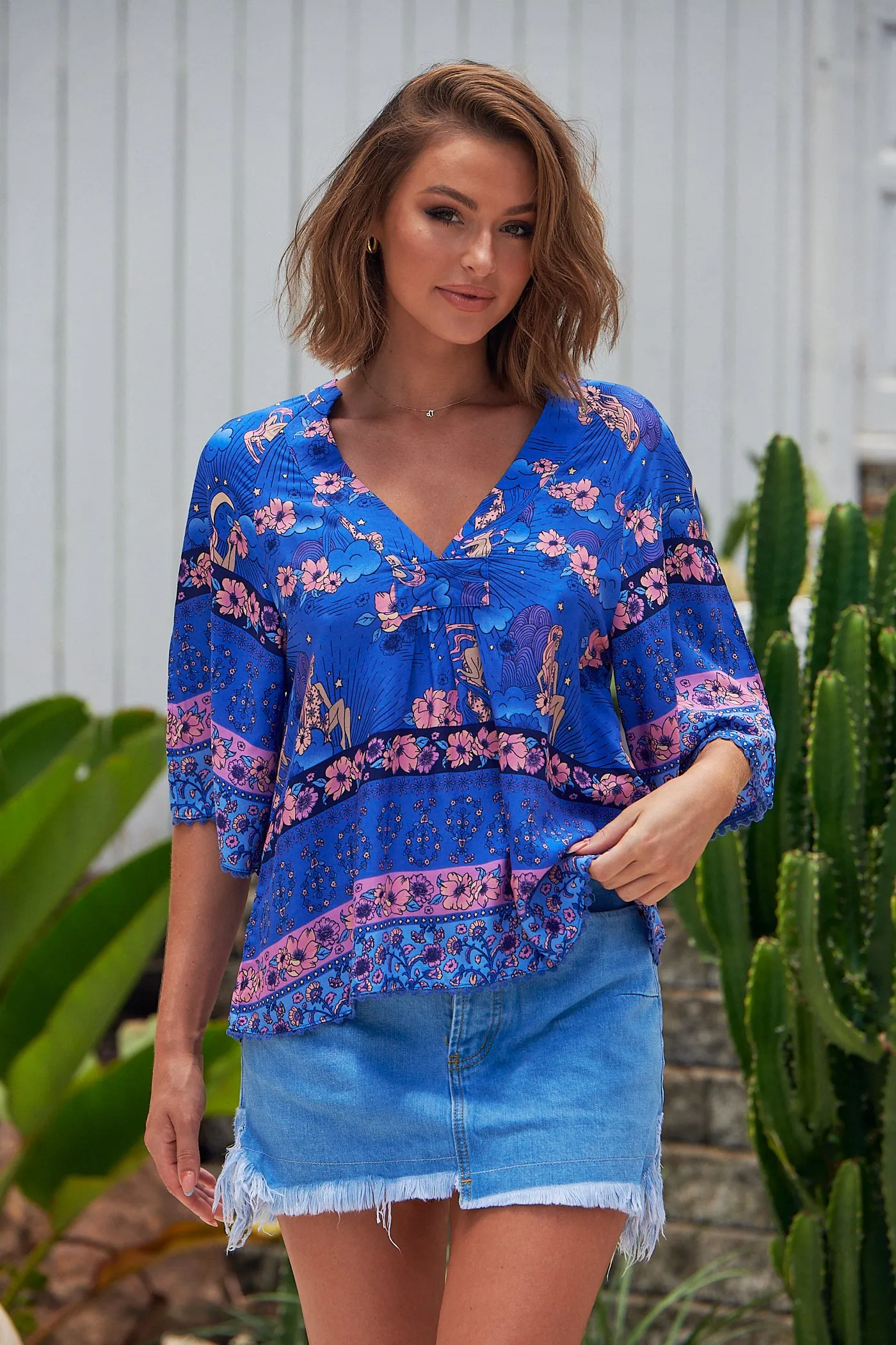 Soleil Print Gabriella Top sold by Lilac and Mila product image thumbnail 4