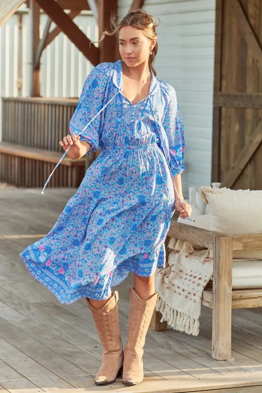 Kai Print Jasmine Midi Dress sold by Lilac and Mila