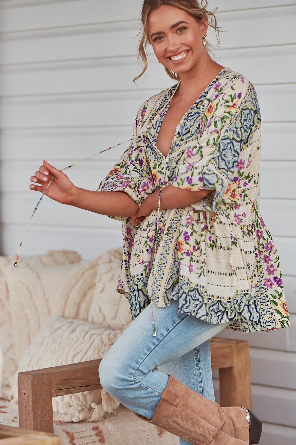 Sweet Love Print Chloe Top sold by Lilac and Mila product image thumbnail 5