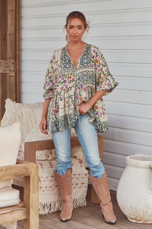 Sweet Love Print Chloe Top sold by Lilac and Mila