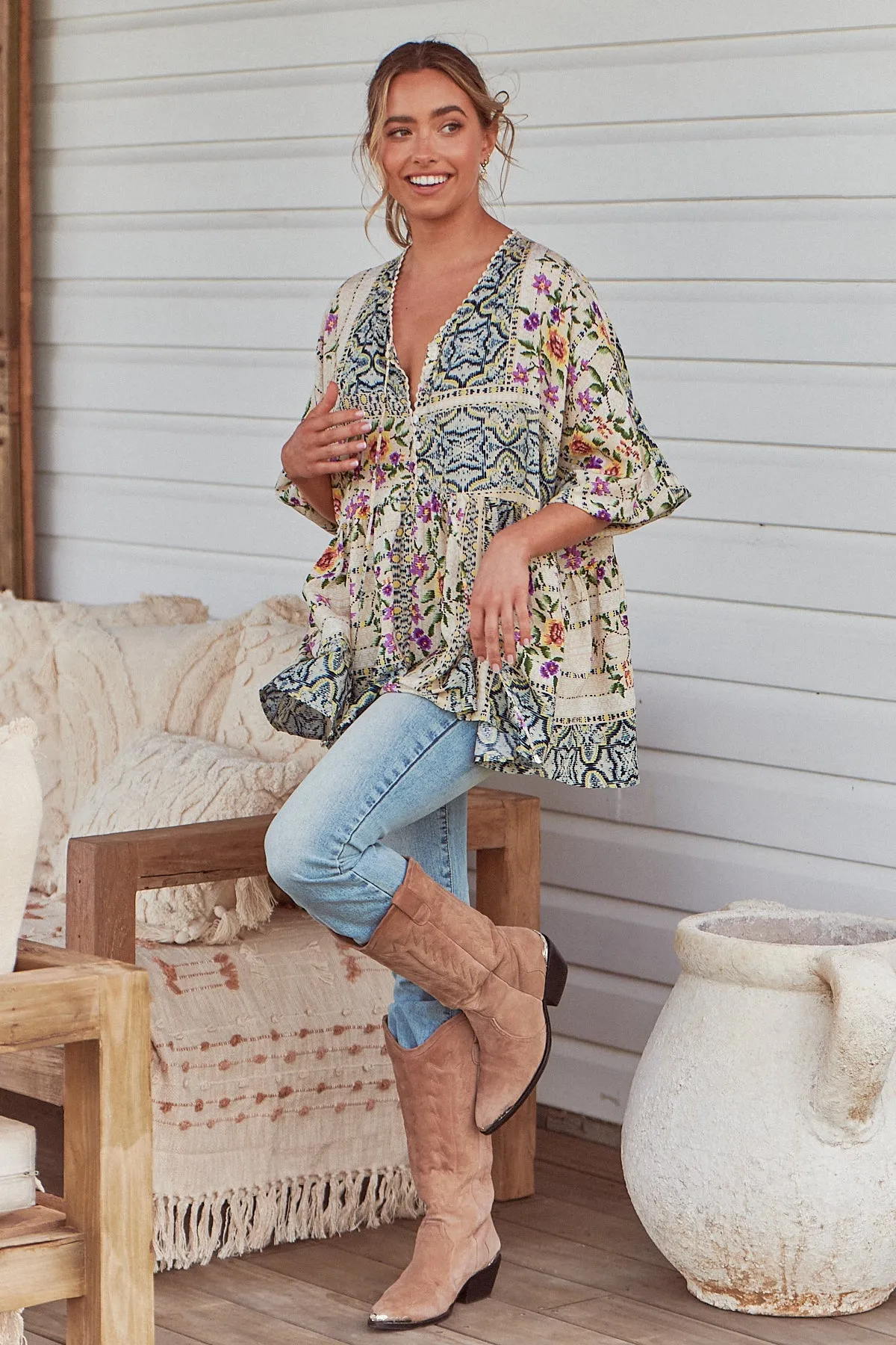 Sweet Love Print Chloe Top sold by Lilac and Mila product image thumbnail 4