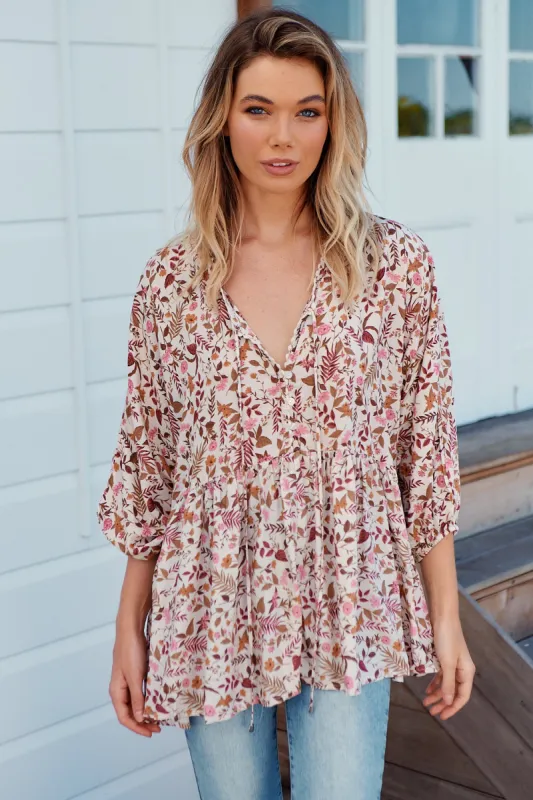 Potter Print Chloe Top sold by Lilac and Mila