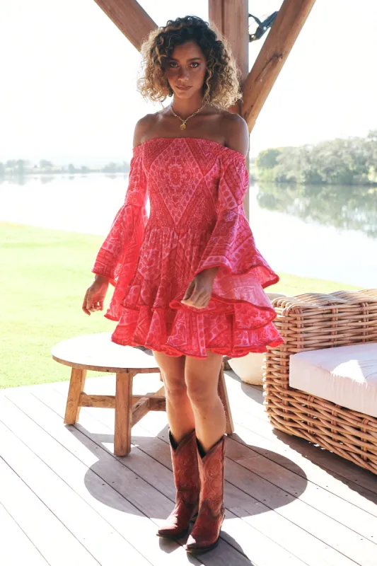Amore Print Primrose Dress sold by Lilac and Mila