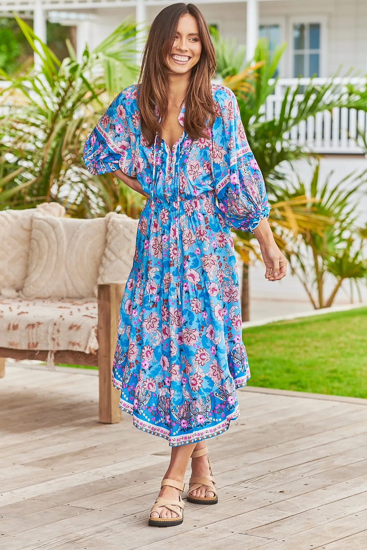 Keilani Print Jasmine Midi Dress sold by Lilac and Mila product image thumbnail 5