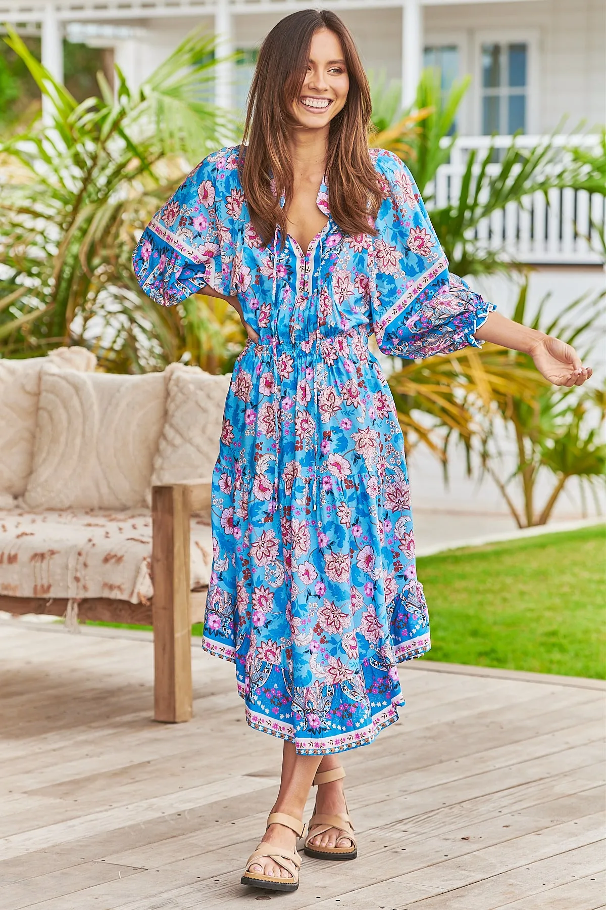 Keilani Print Jasmine Midi Dress sold by Lilac and Mila product image thumbnail 2
